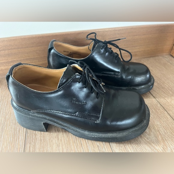 Vintage Dr. Martens leather platform oxfords Made in England size UK 5 (US 7) - Picture 3 of 6